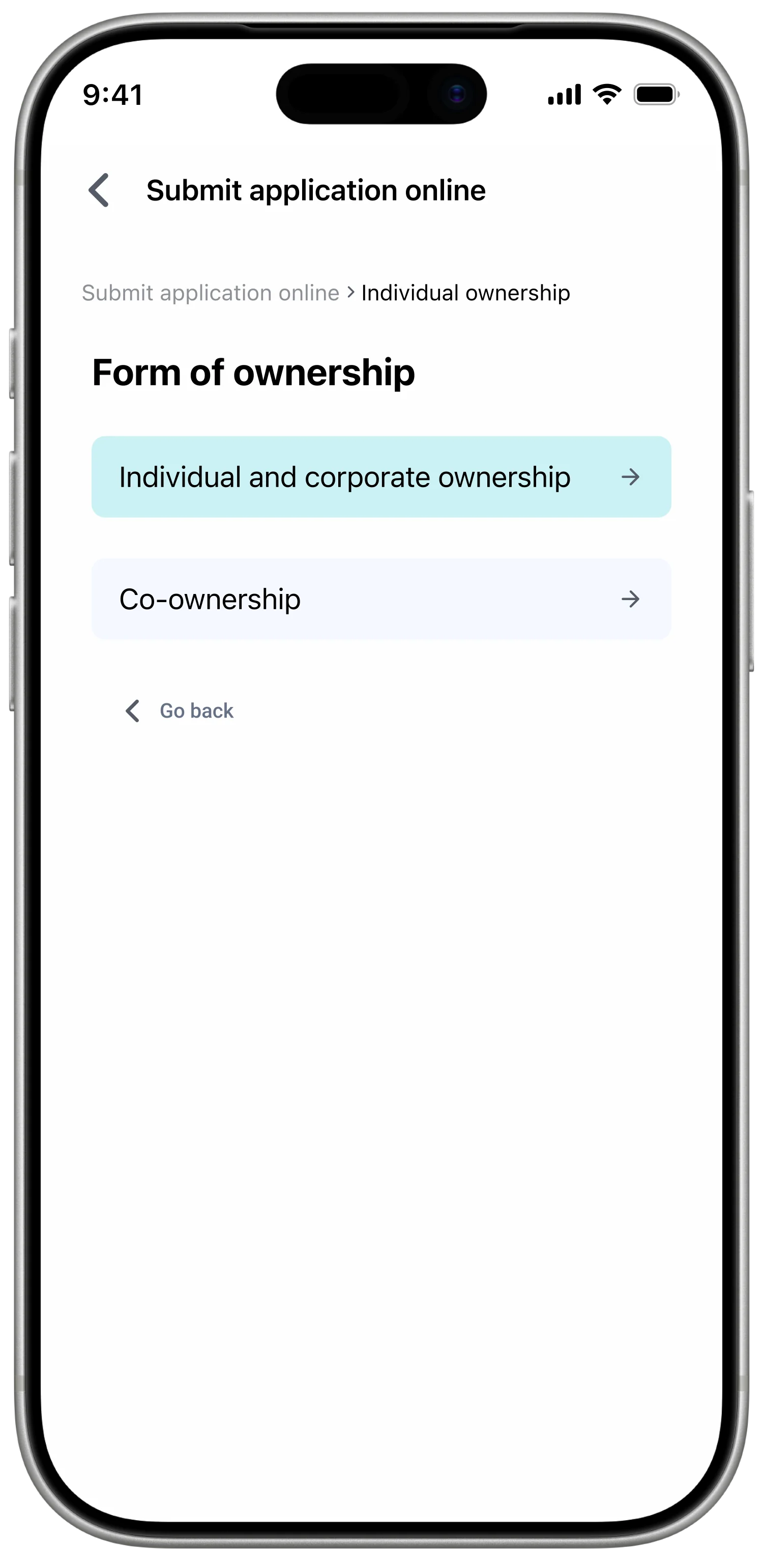 Document submission — guided document detail with required fields, sample image, and step-by-step capture flow.